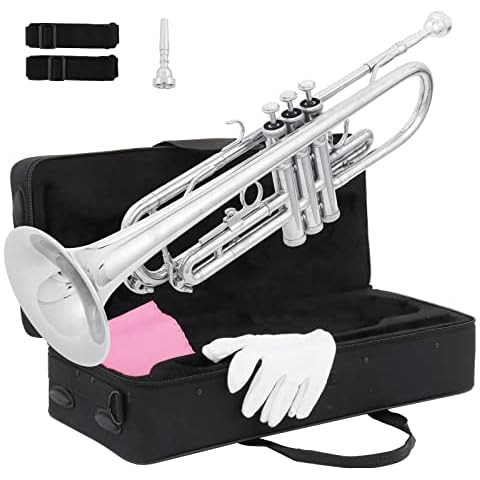 Ktaxon Bb Trumpet for Beginners with Case Cover