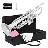 Ktaxon Bb Standard Trumpet for Beginners,Trumpet for Student with Hard Case,7C Mouthpiece,Cleaning C