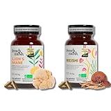 French Mush Pack Lion’s Mane & Reishi Bio – 112 Capsule Vegane – Estratti di Funghi – Testati in Laboratorio