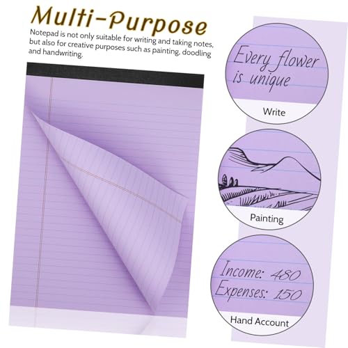 Cahiers à spirale lignés Gadpiparty : 6 blocs-notes A5 à pages détachables pour bureau - 7