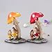YGMONER 2pcs Mushroom Figurines Car Ornament Dashboard Decor Accessories, Desktop Simulation Plant Knickknack for Car Interior Decoration