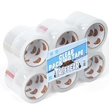 TAPEBEAR Clear Packing Tape 12 Rolls، Heavy Duty Shipping Tape 1.88 Inch x 55 Yard Packaging Tape 2.6mil Thick Transparent Tape Refills for Moving، Storage، Sealing، 660 Total Yards