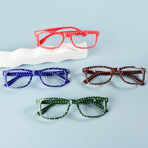 Image of Eyekeppe 4 Pack Polka Dots Reading Glasses Stylish Design Readers for Women Reading +3.00
