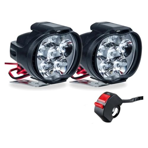 Feu antibrouillard moto 6LED 1600LM projecteur longue portée étanche