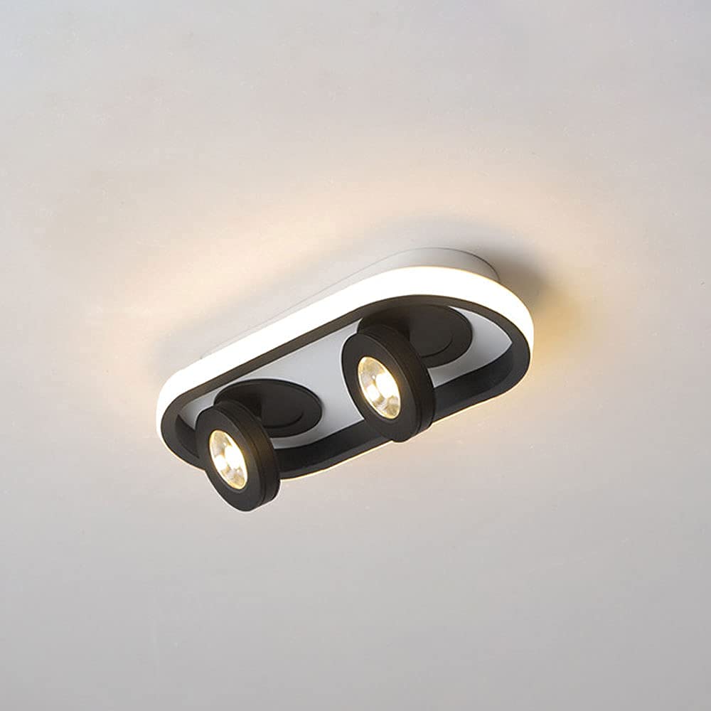 Spot de plafond LED 2 spots orientables 3000K blanc chaud pour salle à manger