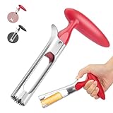 Geerow りんごの芯取り アップル芯抜き器 ステンレス鋼 林檎 芯抜き フルーツコアラー 果物の芯取り機 ヘタ取り果物や野菜の皮むき器 鋭い鋸歯刃付き キッチン用品&ガジェットに最適 (1個入り 赤)