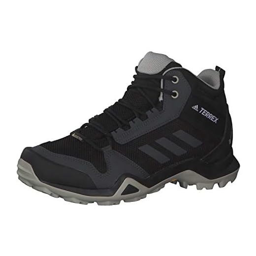 adidas Damer Terrex Ax3 Mid GTX W Trekking- och vandringskängor, Core svart solid grå metallgrå, 36 2/3 EU