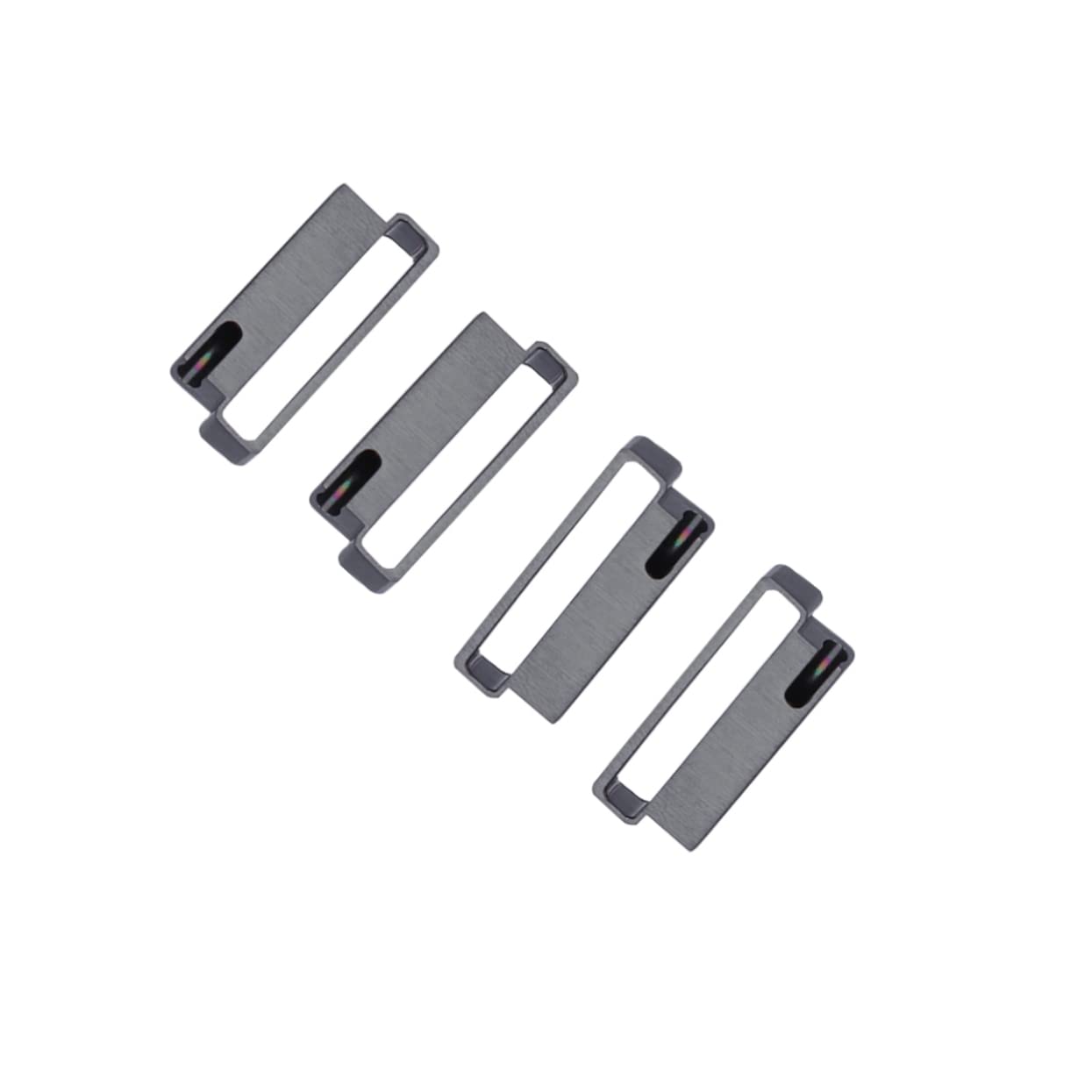 FONDOTIN 4pcs Watch Connector Metall Connector Loop Ring Watch Adapter Watch Loop Holder Screwdriver Watch Band Adapter Connector for Metal Strap Watch Clasp Watch Band 22mm Bracket Jewelry