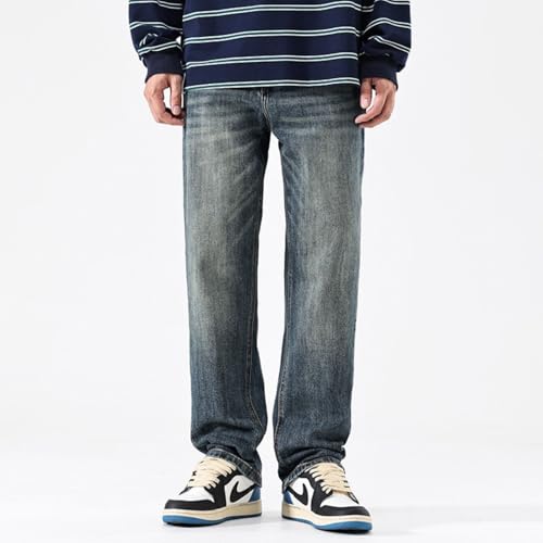 Jeans Pants Trousers Denim Spring and Autumn Men's High Street Loose Haren Wide Leg3