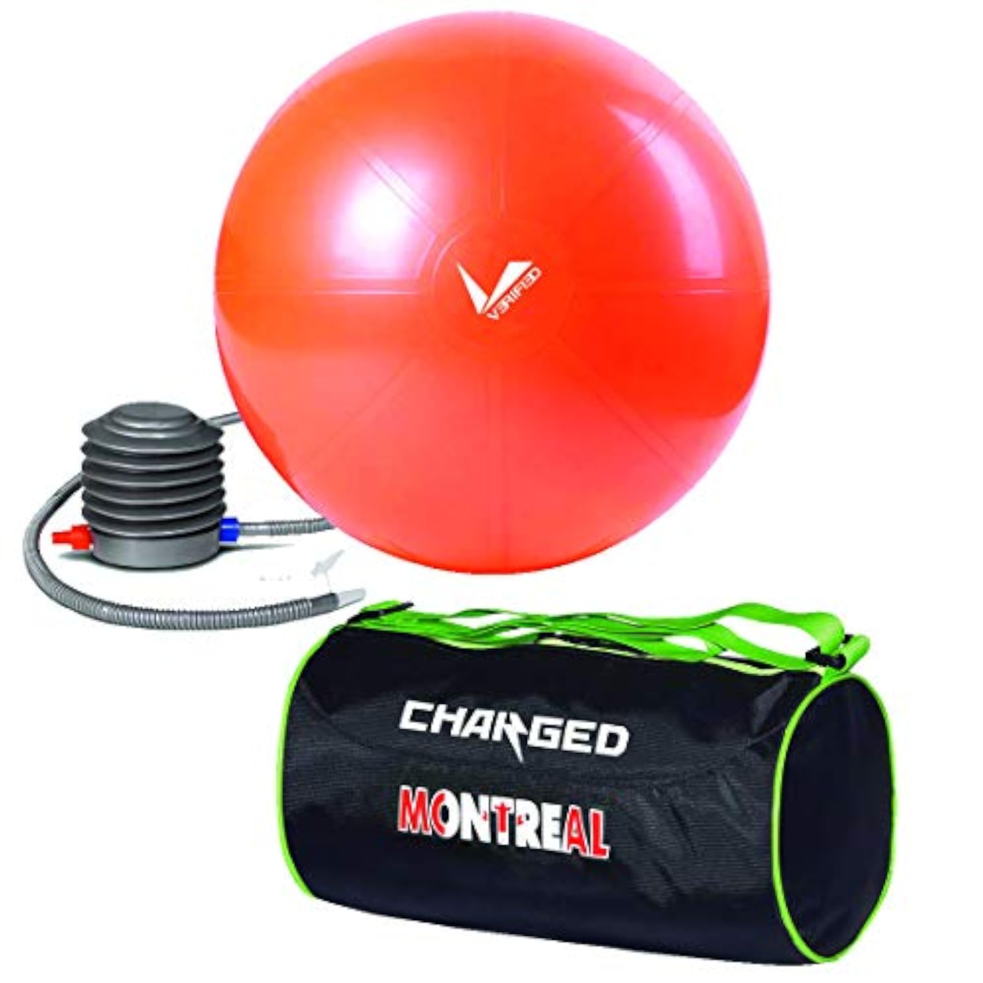 Gym Set with VF-1005 Stability Ball & Charged Bag, Black