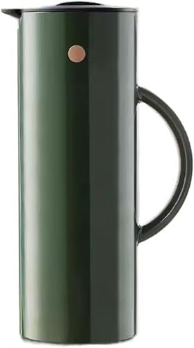 Tetera aislada, jarra de café aislada, termo de café para el hogar, 1 litro, termo interior de vidrio de gran capacidad para preparar café y té