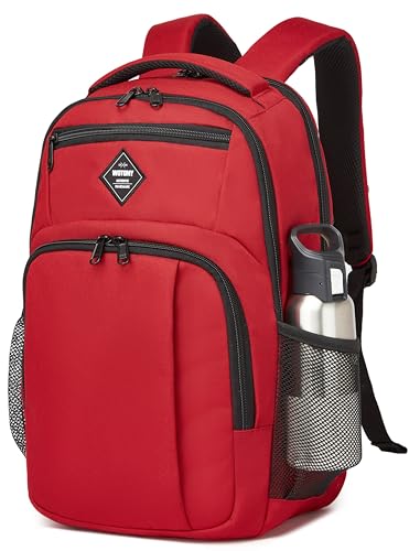 Wotony Laptop Backpack 17Inch Women Men Business Travel Backpack,Work College,Casual Daypack Travel Essentials (RED, 17Inch)2