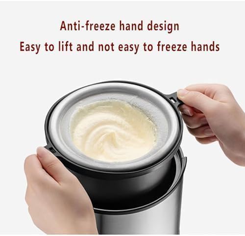Machine à crème glacée avec écran LCD, capacité de 300 ml, couvercle anti-éclaboussures, crème glacée maison rapide en 20 minutes pour la maison et la cuisine