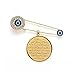 Produktbild LDGR Broschen Muslimischer Islam Allah türkisch böse Augenhand von Fatima Anhänger hochwertige Metallbrosche Baby-Pins (Metal Color : 10271-Gold)