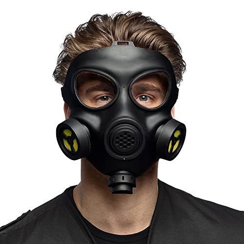 Boland 72281 - Masque à gaz, Masque d'Halloween, Accessoire pour costumes de carnaval, Masque d'horreur pour carnaval, Accessoires pour costumes, Noir