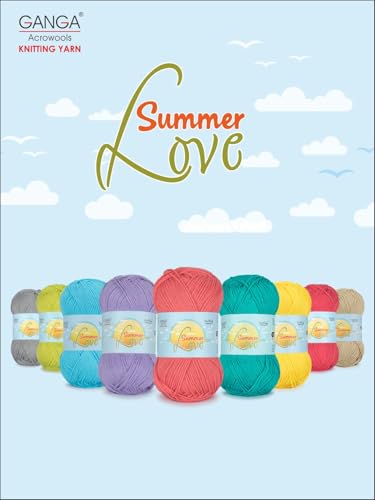 Image of Ganga Acrowools Summer Love - Sport Weight - Cotton Yarn -Oekotex Class L Certified - Pack of 1-50 GMS Per Ball (Old Rose)