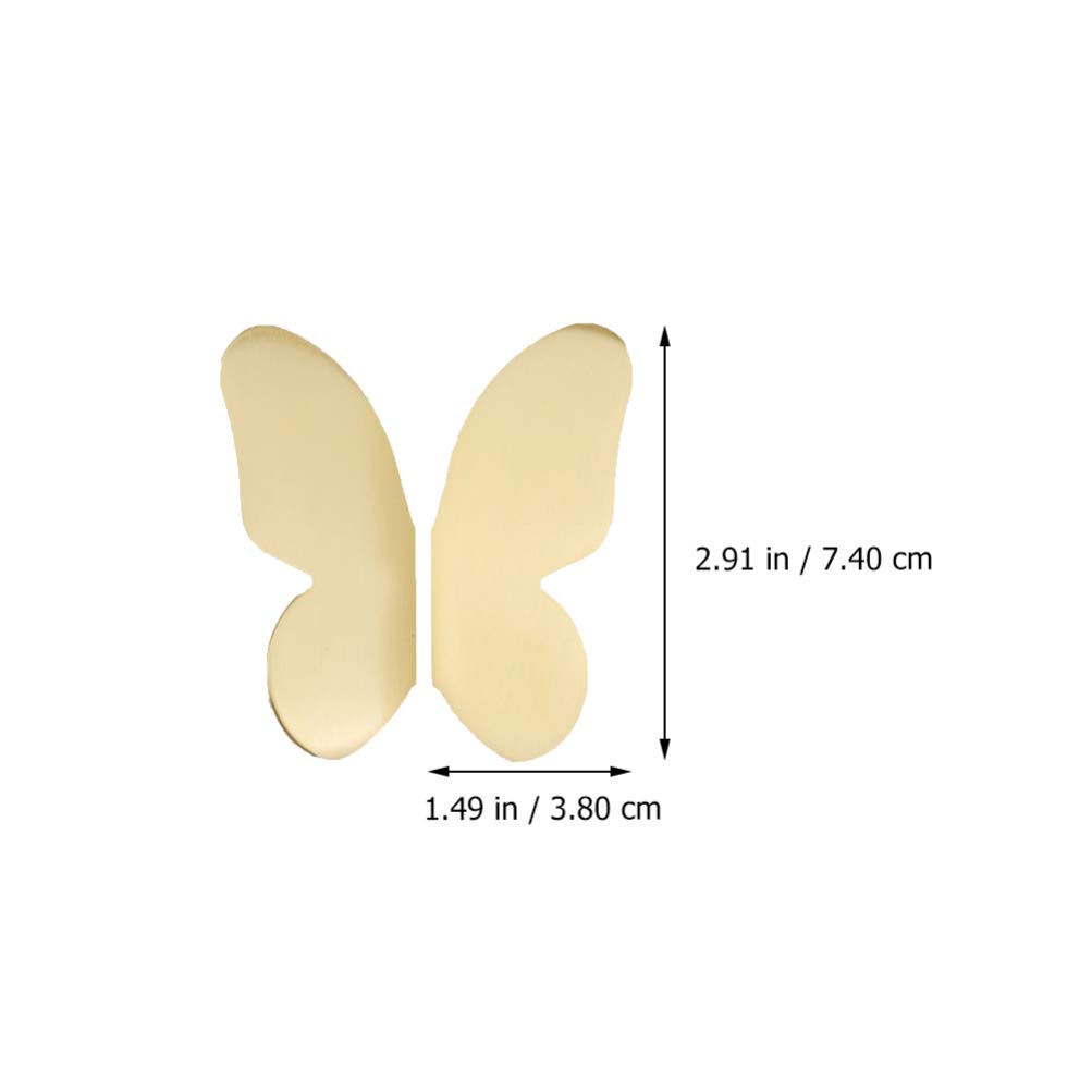 Paio di pomelli Vintage per mobili in Ottone a Forma di Farfalla, Maniglie per Maniglie per cassetti antichi, Maniglie per mobili per Armadio Guardaroba