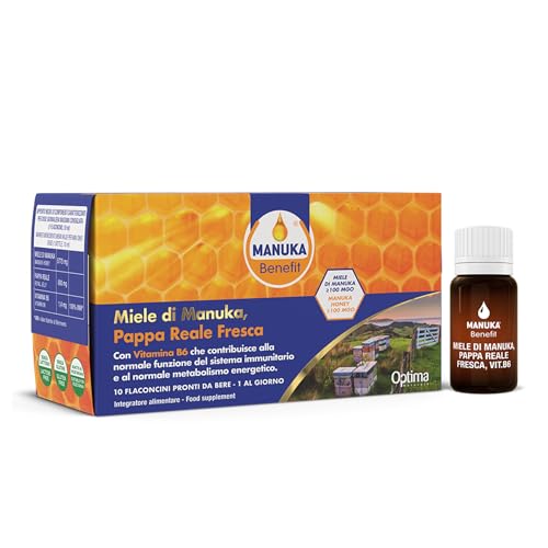 Pappa Reale Fresca con Miele Di Manuka e Vitamina B6, 10...