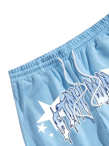 SHENHE Men's Graphics Shorts Drawstring Waist Print Workout Track Streetwear Shorts with Pocket3