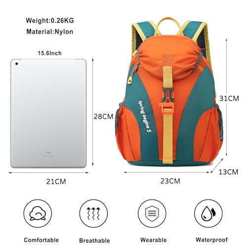 Mochila de senderismo impermeable 5L ligera naranja miniatura 3