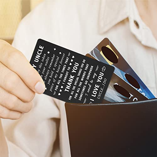 ENGZHI To My Uncle Gifts - I Love You Wallet Card - Men's Present from Niece Nephew, Fathers Day, Birthday, Christmas3