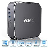 [page_title]-ACEPC Mini PC Windows 10 Pro, 8GB RAM 120GB ROM Intel Celeron J3455 Prozessor Mini Computer Unterstützung für mSATA / 2,5'' SSD/HDD, 4K HD, Dual-Band WLAN, Gigabit Ethernet,Dual HDMI