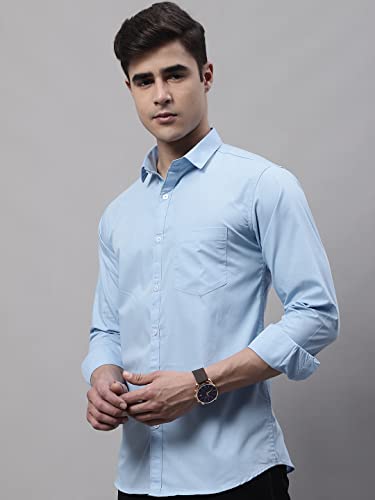 Image of Majestic Man Men's Cotton Slim Fit Solid Casual Shirt