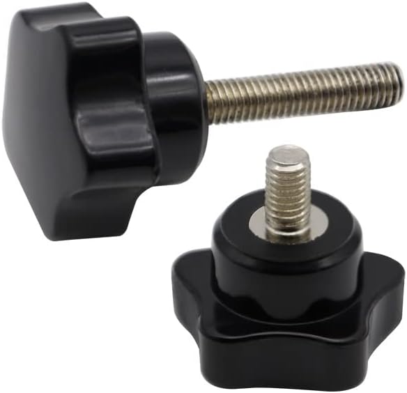 Southst 20PCS/LOT Thread M6x10/15/20/25/30/35/40/45/50/60/70mm Head Dia.32mm Lathe Star Knob Handles Clamping Knob - (Color: Black/Size: Head Dia32xM6x15mm)