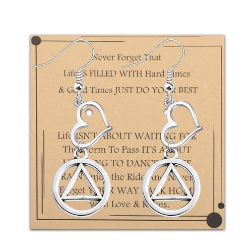 AA Earrings Alcoholics Anonymous Gifts AA Sober Gifts Recovery Sobriety Jewelry AA Sponsor Gifts