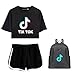 Produktbild Lady Bug TIK-Tok Damen-T-Shirt + Shorts + Rucksack Gr. Large, Schwarz