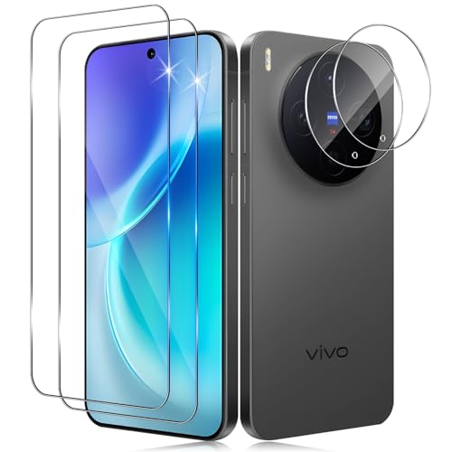 Image of PreCure 2 Pieces Screen Protector for VIVO X300 with 2 Pieces Camera Lens Protector, 0.33 mm HD 9H Ultra Resistant Tempered Glass Tempered Glass