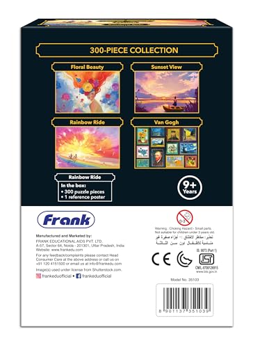 Image of Frank Rainbow Ride 300 Pieces Jigsaw Puzzles | Collector's Edition | Travel Friendly Mini Puzzles | Realistic Illustration Puzzle | Game for Focus & Memory | for Adults & Teenagers