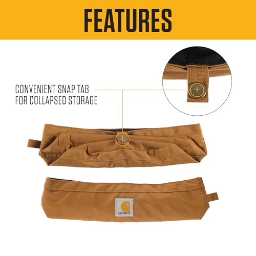 Carhartt Nylon Ente Reise Hundenapf, Packbarer Hundenapf für Futter und Wasser, Carhartt Braun, 10 Tassen Kapazität