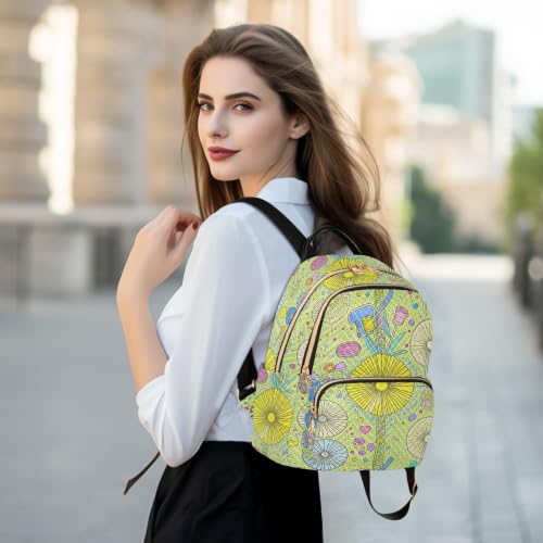 Sac à dos léger fleurs matelassées texture douce et format compact Wudan pour gym S-M