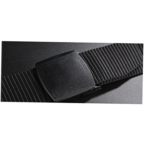 Men Canvas Web Belt Lightweight Nylon Belt with Automatic Buckle Breathable and Moisture Wicking Airport Friendly Design Black2