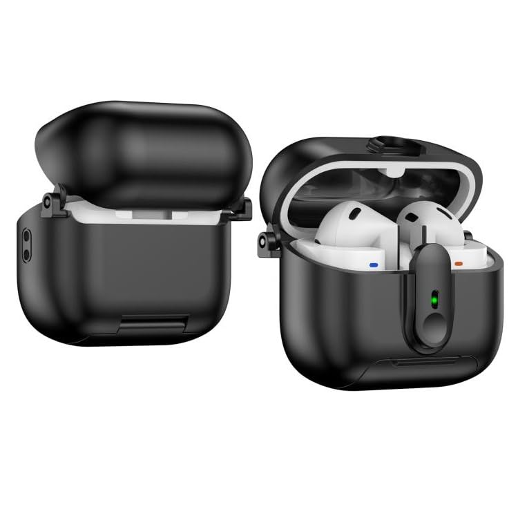 Rongep Samsung Galaxy Buds 3-Pro-3 FE için Lock-Stant Kulaklık Kılıfı Tek Parça Dizayn Çizilme ve Darbe Önleyici Buds 3 Pro Koruyucu Rahat Tutuşlu Güvenli Kilit Tasarımlı Buds 3 Pro Kılıfı (Siyah)