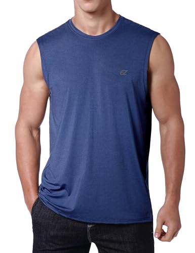 Image of EZRUN Men's Workout Sleeveless Shirts Quick Dry Muscle Swim Shirt Gym Fitness Running Beach Tank Tops