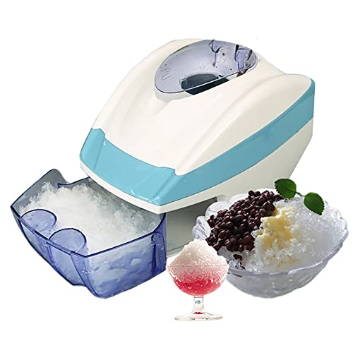 Automatic Ice Shaver, 35W Electric Ice Crusher, Commercial Household Snow Smoothie Machine Shaved Ice Machine, Silent…