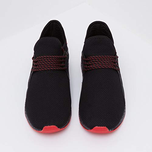 Image of shoexpress Mens Textured Low Ankle Walking Shoes with Lace Up Closure Walking Shoes