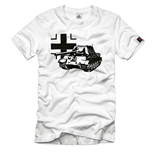 T-Shirt Jagdtiger Véhicule de Chaîne Blanc 4XL Spécial Motard