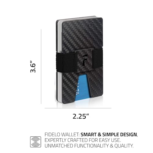 Fidelo Slim Wallet for Men – RFID Blocking Minimalist Credit Card Holder with Sliding Pop-Up Design - Push Button Men's Wallets - Front Pocket Wallet3