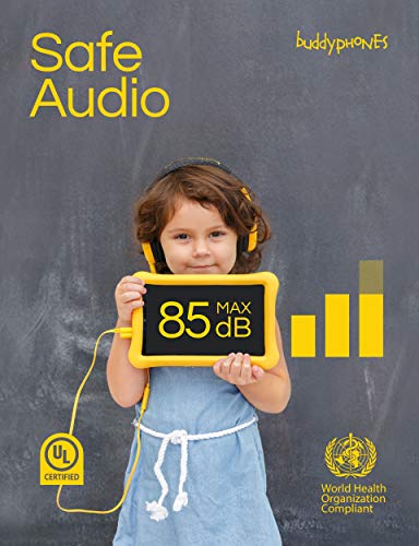 Buddyphones Discover Volume Limiting Kids Headphones | Durable, Comfortable,& Customizable| Pink