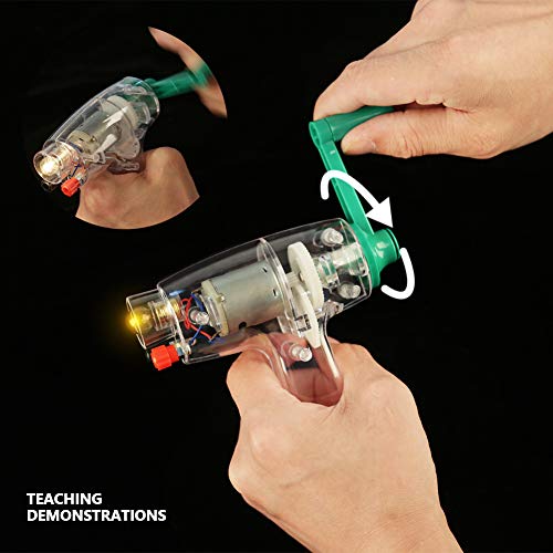Portable Handheled Crank,Manual Electricity DC Generator Light Bulb Kit Science Experiment Kids Discovery Toy 2 41pikoUPHgL