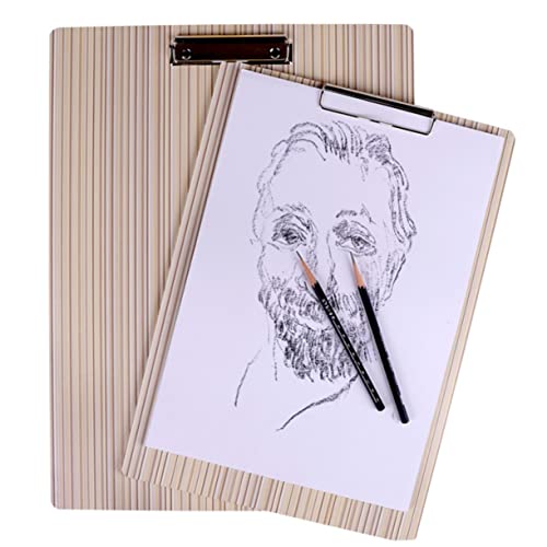 1個 sketch book 木製 下敷き クリップボード 描画ツール ロープロファイル ハードボードをスケッチする 特大 製図板 パレット 竹