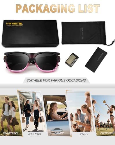 Image of KANASTAL Over Glasses Sunglasses Square Fit Over Polarized Sunglasses UV400