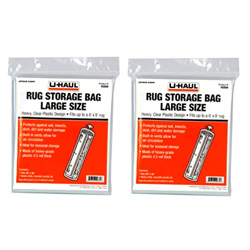 U-Haul Large Rug Storage Bags - Fit up to 6' x 9' Rugs - 20