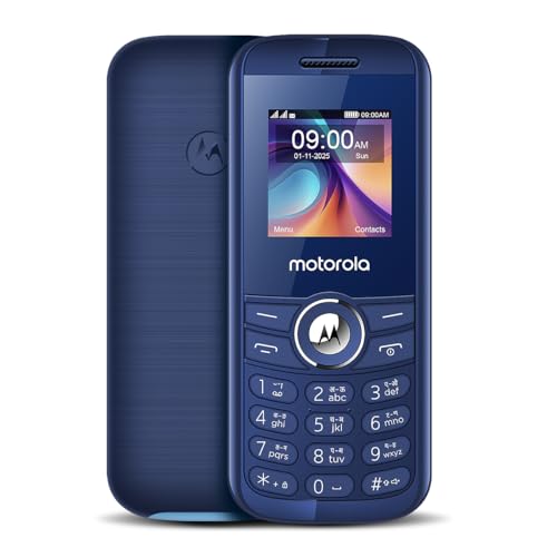 Image of Motorola All-New A100 Single Sim keypad Phone | 2 Years Replacement | Long Lasting Battery | Loud Sound | Wireless FM | (Blue)