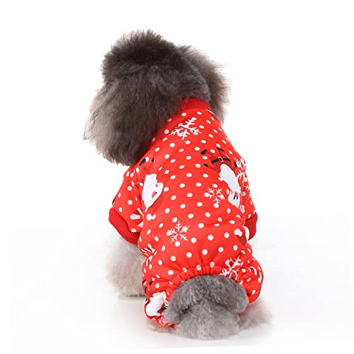 Disfraz navideño para perro talla L color rojo miniatura 7