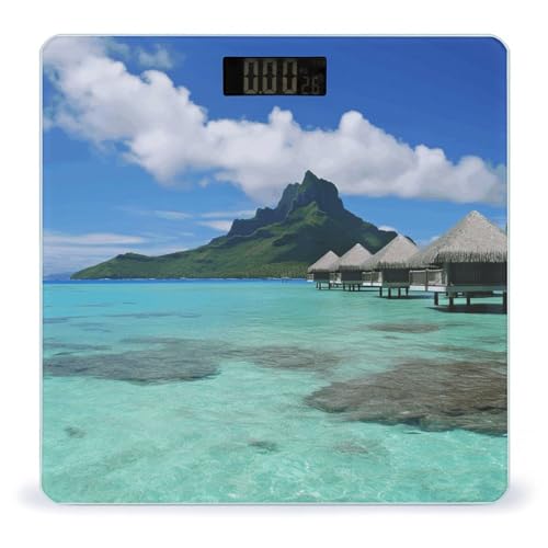 Báscula Digital de Baño Tahiti Beach 400 lb LCD miniatura 1