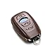 Vitodeco Leather Smart Key Fob Case Cover Compatible with Subaru Forester, Impreza, Outback, WRX, BRZ, XV Crosstrek, Ascent, Solterra (2014 - 2026 Models) - 4 Buttons, Brown